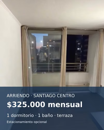 DEPARTAMENTO 1D/1B CON TERRAZA - SANTIAGO CENTRO