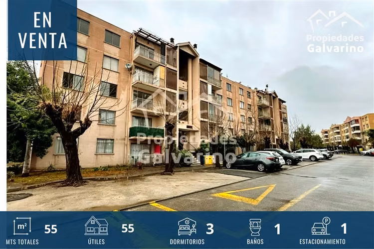 Departamento en venta de 2 dorm. en Conchalí