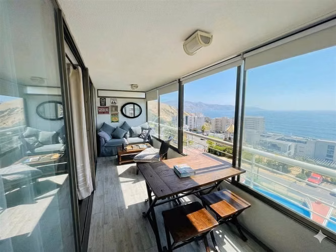 Venta departamento en Concón de 3 dorm.gran terraza y vista