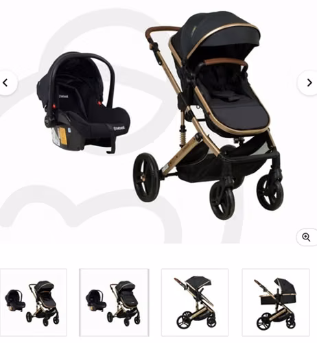 Coche Cuna Travel System Offroad Negro - Imagen 2