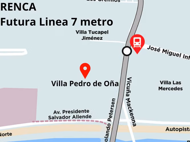 Casa 3D/1B Renca | Futura Línea 7 | Acepta DS01 T3