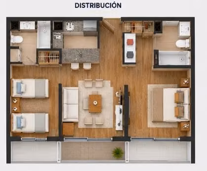 Departamento en arriendo de 2D 2b Est. Macul