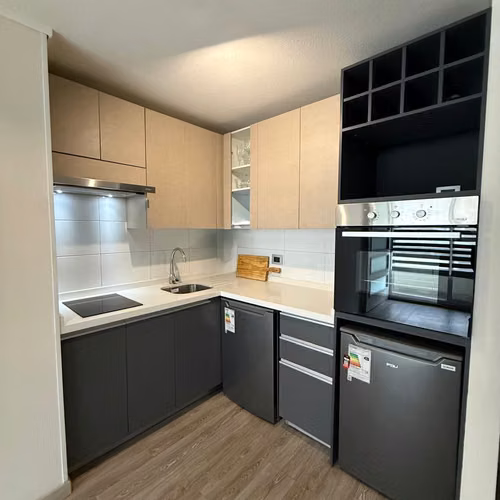 ARRIENDO DEPTO 1 DORMITORIO 1 BAÑO CON BODEGA EN  SANTA ISABEL  SANTIAGO RM