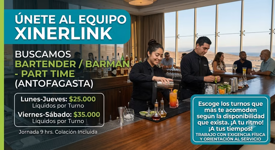 Bartender/barman Antofagasta