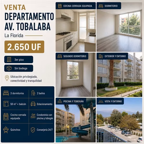 DEPARTAMENTO tobalaba 7321