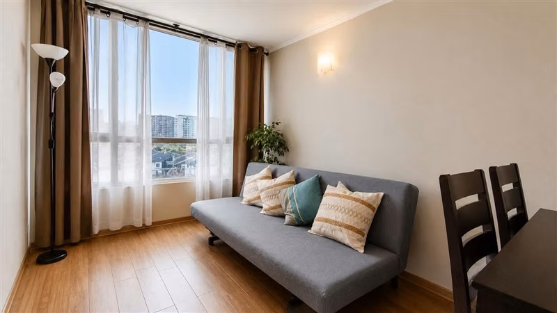 Departamento en venta de 1 dorm. en Santiago con estac y bod
