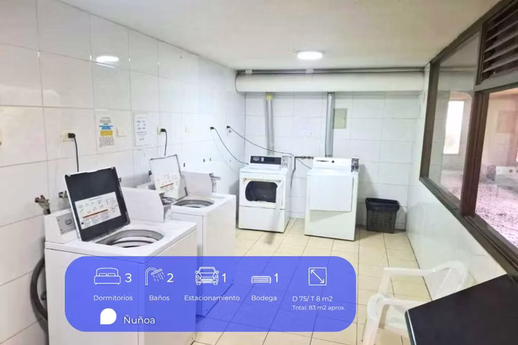 Plaza Ñuñoa | 3 Dorm | 2 Baños | 1Est  | 1Bod. (177492)