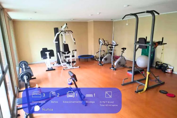 Plaza Ñuñoa | 3 Dorm | 2 Baños | 1Est  | 1Bod. (177492)