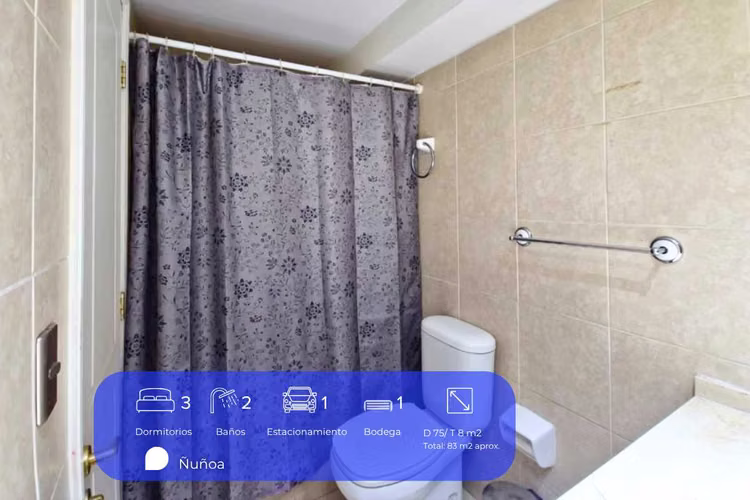 Plaza Ñuñoa | 3 Dorm | 2 Baños | 1Est  | 1Bod. (177492)