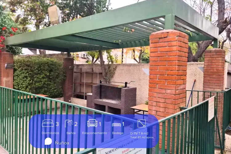Plaza Ñuñoa | 3 Dorm | 2 Baños | 1Est  | 1Bod. (177492)
