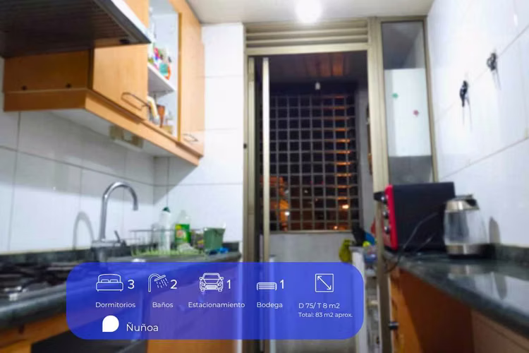 Plaza Ñuñoa | 3 Dorm | 2 Baños | 1Est  | 1Bod. (177492)