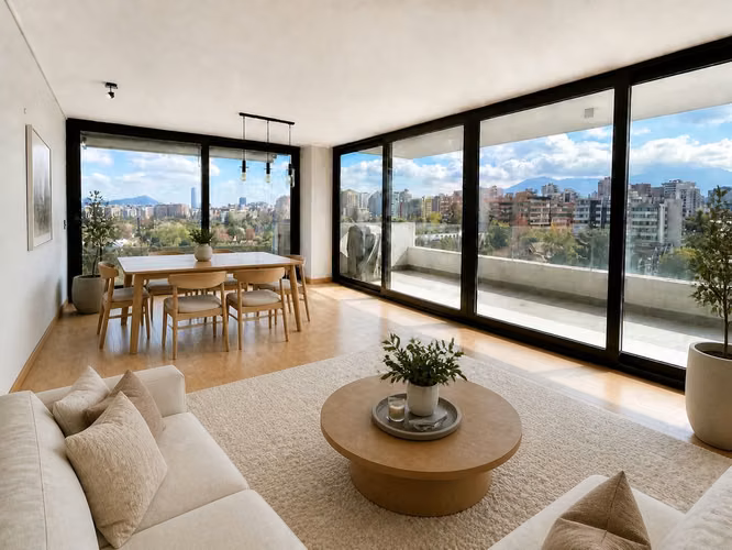 Departamento 3D/3B con terraza y vista al cerro Manquehue - Las Condes