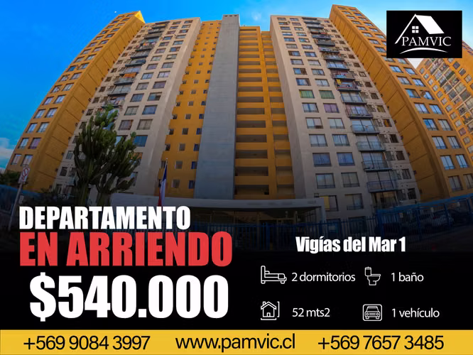 Departamento en Arriendo en Edificio Vigías del Mar 1