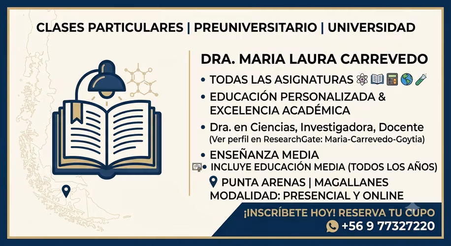 CLASES PARTICULARES-ED. MEDIA-PRE UNIV.-UNIVERSIDAD