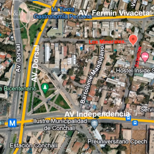 Terreno Esquina ZM-6 a Pasos del Metro Conchalí