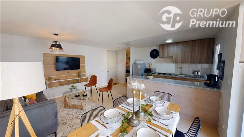 Departamento nuevo en venta de 2 dorm. 2 baños, en Cerrillos
