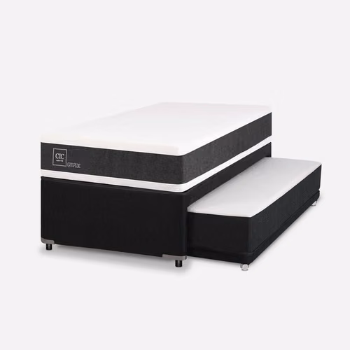 Cama Nido Diván CIC Ortopedic Black 1,5 Plaza – ¡Como Nueva!