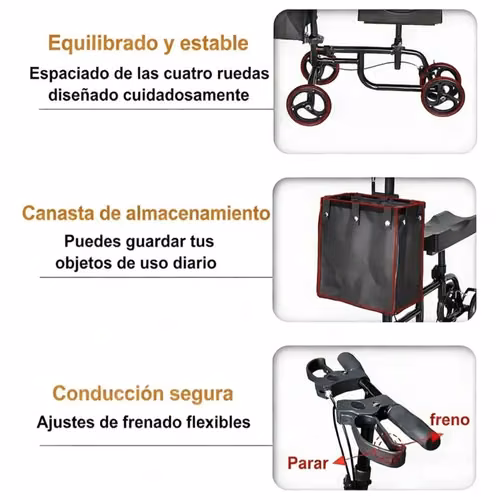 Andador de Rodilla Ortopédico "Burrito" / Scooter de Rodilla (Como Nuevo)