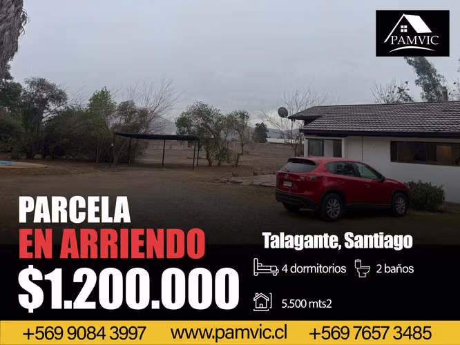 Parcela en Arriendo en Talagante