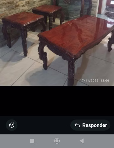 SE VENDE POR TRASLADO MUEBLES DE CEDRO ESTILO LUIS XV TODO EN EXCELETE ESTADO