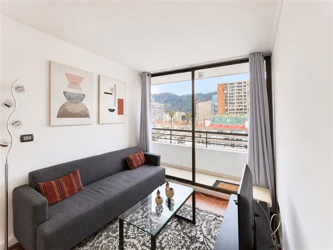 Amoblado, 2 dorm. 2 baños. Estac. Metro Manuel Montt