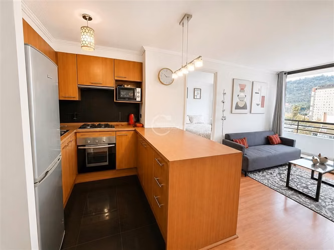 Amoblado, 2 dorm. 2 baños. Estac. Metro Manuel Montt