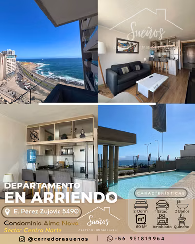 EXCELENTE OPORTUNIDAD DE ARRIENDO - FULL AMOBLADO Y LISTO PARA HABITAR