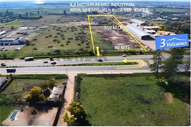 Vende 4,4 ha uso industrial ruta ch115-7.5km talca
