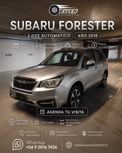 SUBARU FORESTER 2.0XS AUTOMÁTICO 2018