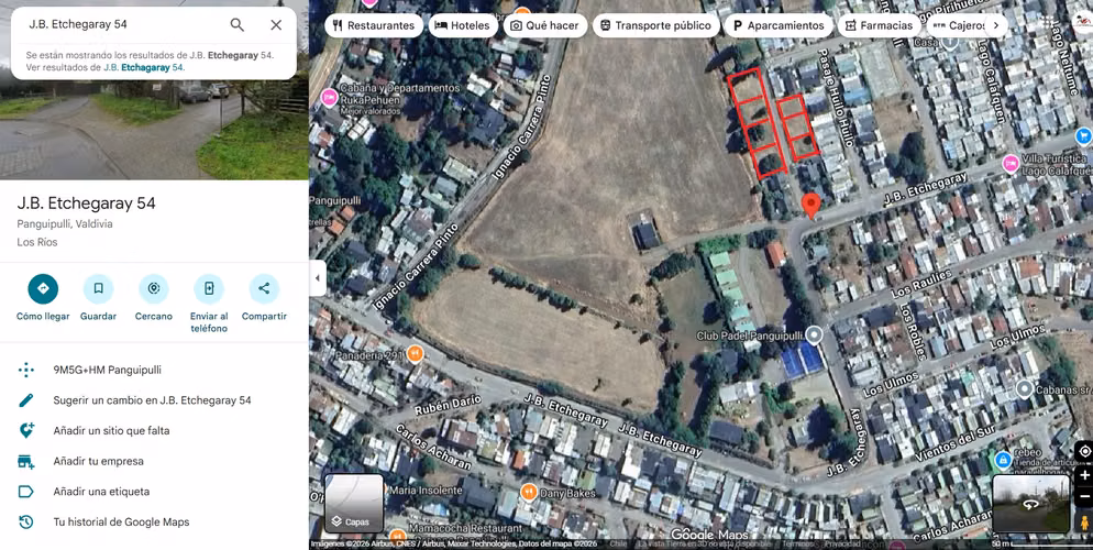  Sitios Urbanizados en Panguipulli Centro – Vista al Lago
