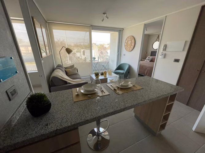 ¡Vive a pasos del Metro! 2D/2B + Estacionamiento + Piscina, San Joaquín