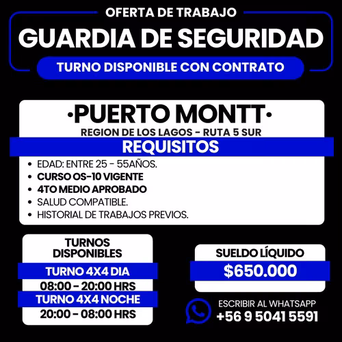 GUARDIA DE SEGURIDAD - PUERTO MONTT