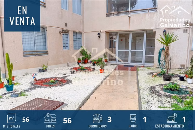 Departamento recién remodelado de 3 dorm. en Coquimbo