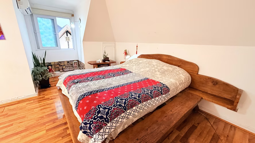 CAMA ARTESANAL MADERA ROBLE MACIZO