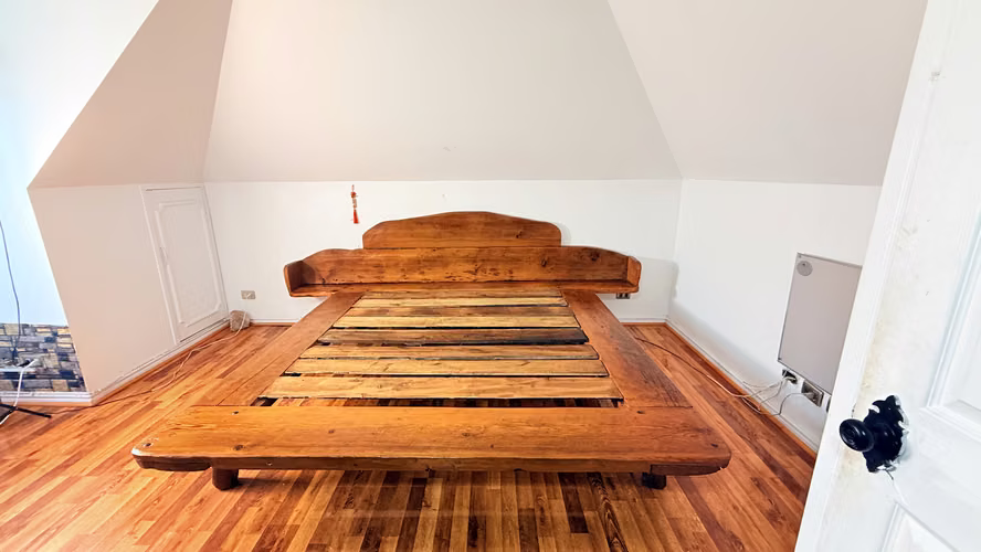 CAMA  MADERA ROBLE MACIZO