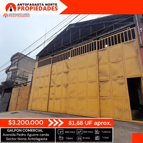 ARRIENDO GALPON SECTOR NORTE