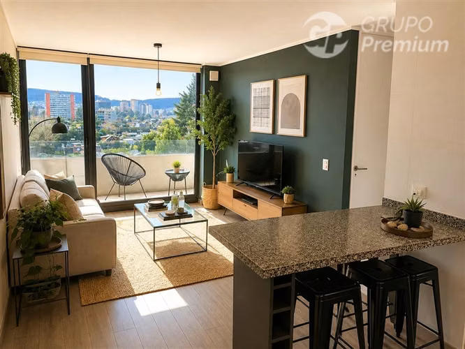 Arriendo Dpto 2D+1B+E en Temuco con Terraza y Vista