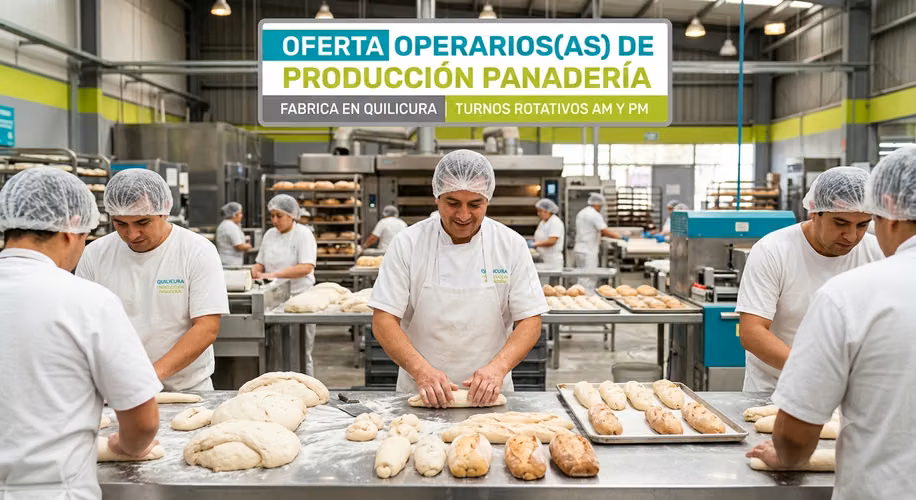ULTIMO INGRESO OPERARIOS Y OPERARIAS DE PRODUCCIÓN PANADERÍA ROTATIVAS AM Y PM