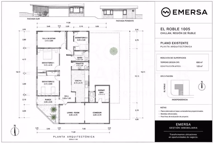 Casa Comercial 5D-3B - 125m2 - Sector Mall Arauco Chillán