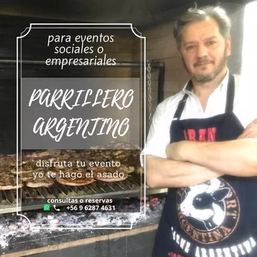 Parrillero argentino para eventos sociales o empresariales