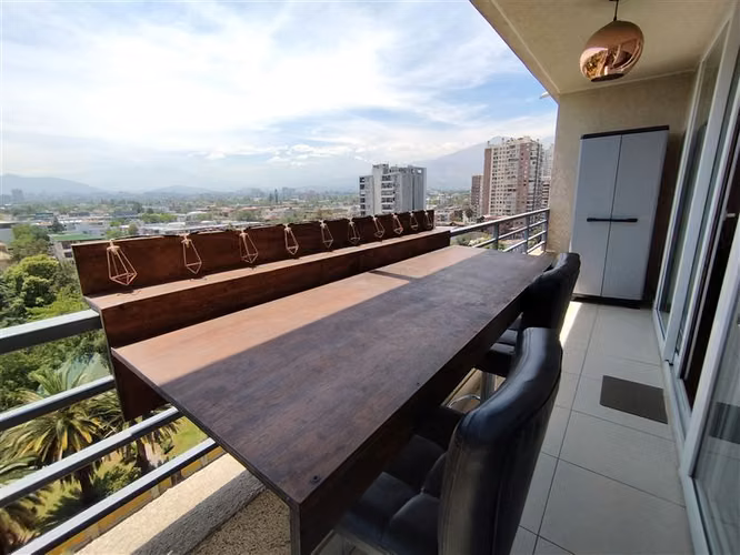 800 mil Arriendo Dpto amoblado 2D1B plaza ñuñoa