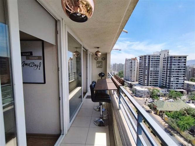 800 mil Arriendo Dpto amoblado 2D1B plaza ñuñoa