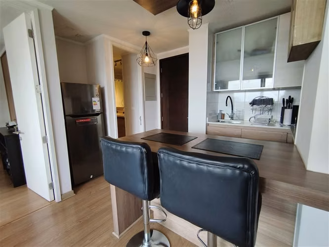 800 mil Arriendo Dpto amoblado 2D1B plaza ñuñoa