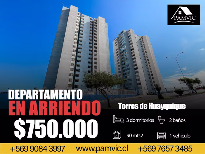 Departamento En Arriendo En Torres De Huayquique