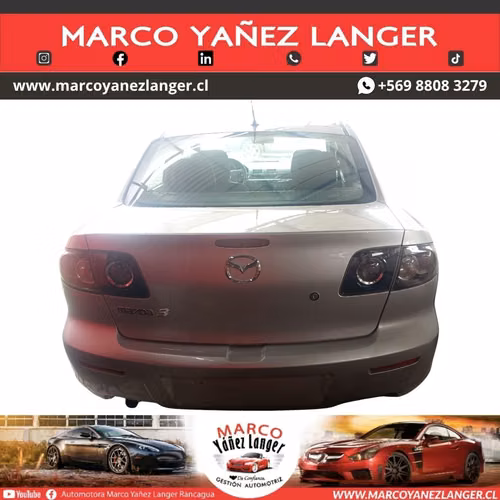 MAZDA 3 1.6 AUT / AÑO 2008 / EXCELENTE ESTADO