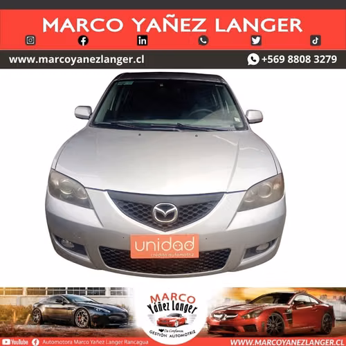 MAZDA 3 1.6 AUT / AÑO 2008 / EXCELENTE ESTADO