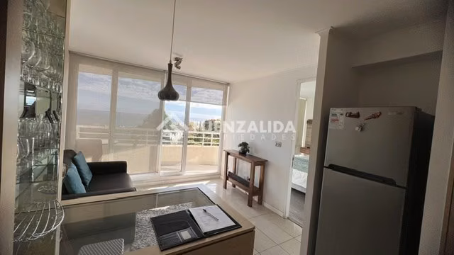 Departamento en arriendo de 1 dorm vista al mar.