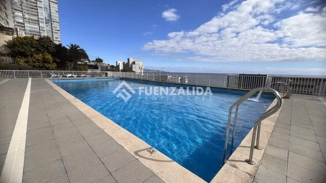 Departamento en arriendo de 1 dorm vista al mar.