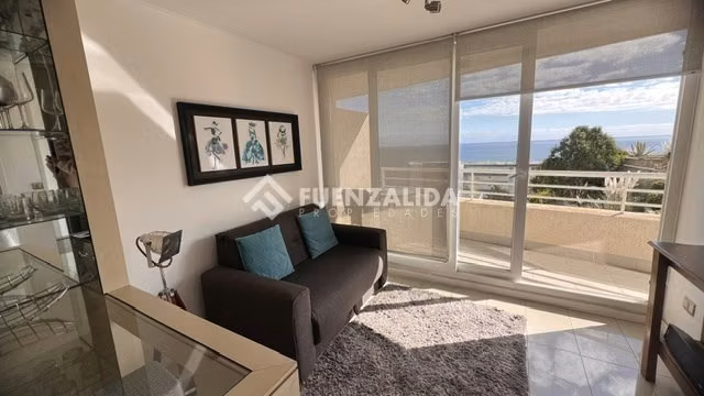 Departamento en arriendo de 1 dorm vista al mar.