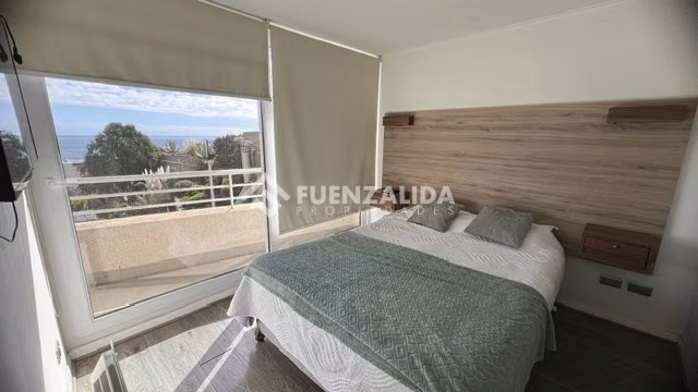 Departamento en arriendo de 1 dorm vista al mar.